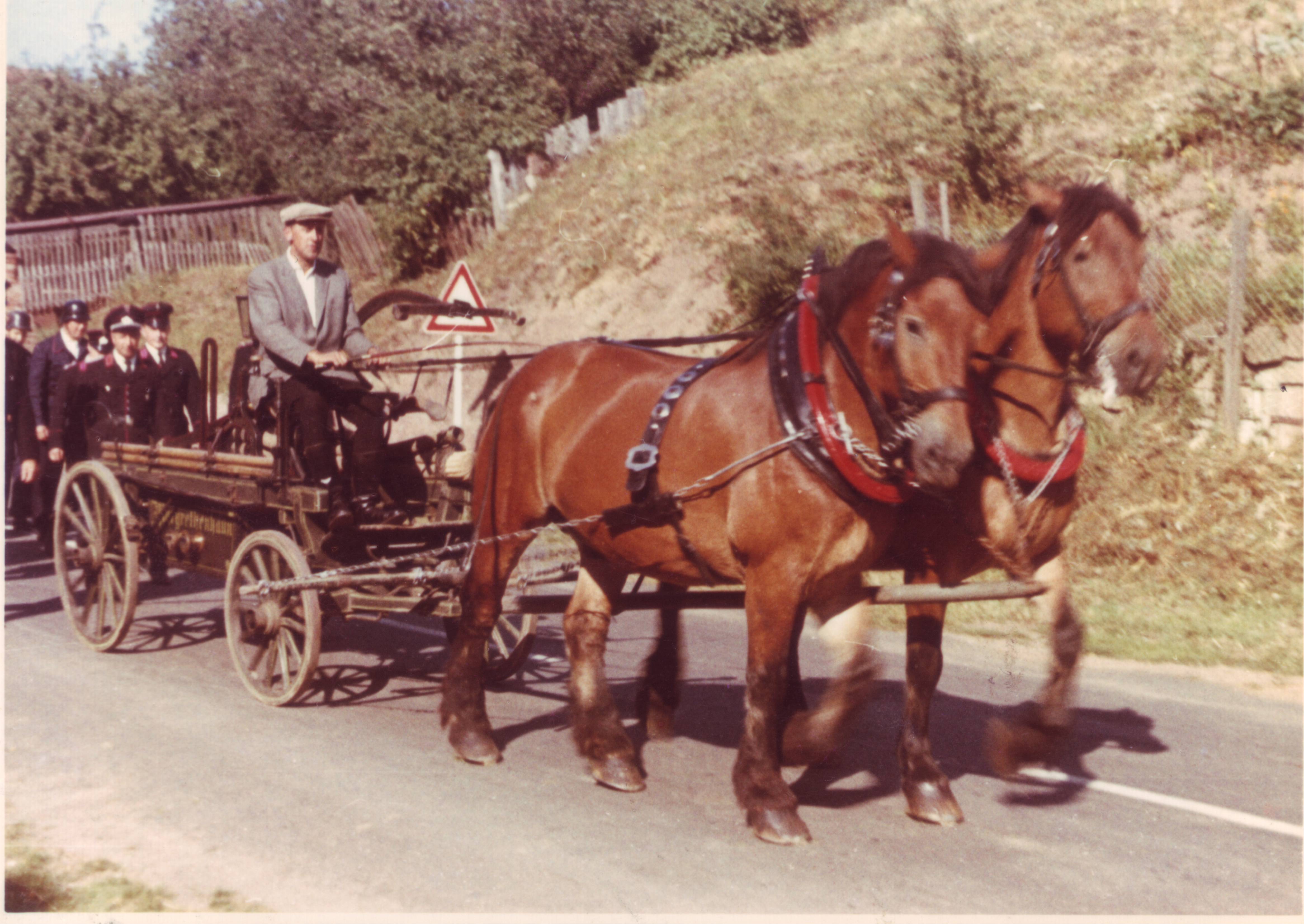 Pferdegespann zum 25. Jubiläum 1961